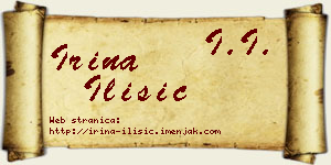 Irina Ilisić vizit kartica